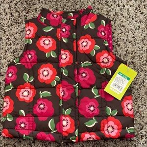 NWT Puffy floral vest
